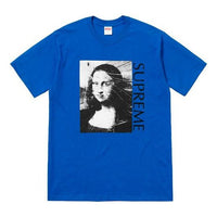 Supreme SS18 Mona Lisa Tee Royal Printing Short Sleeve Unisex Blue SUP-SS18-T50