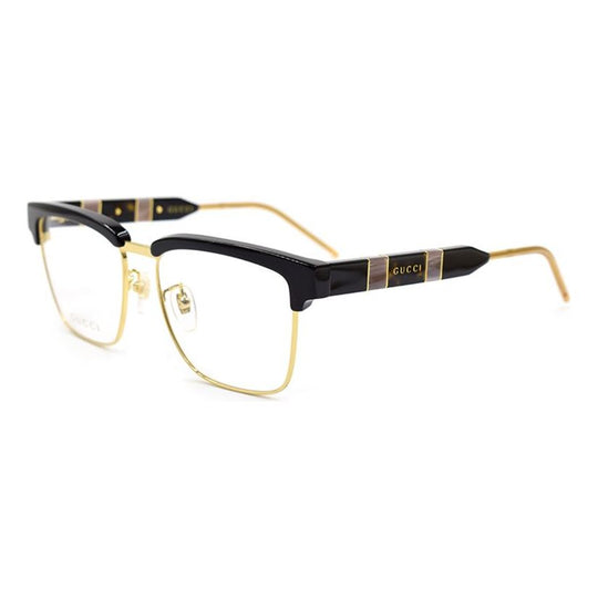 Men's Gucci Multi-Color GG Optical Metallic Asia Edition Black Glasses Frame GG0605O-001