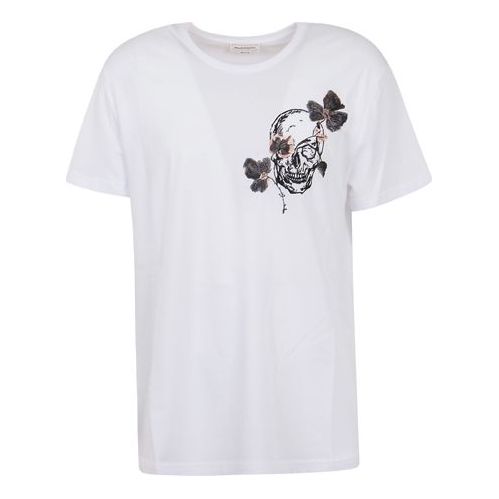 Men's Alexander McQueen SS20 Skeleton Printing White 611385-QOZB7-0900