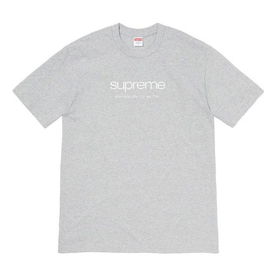 Supreme SS20 Week 1 Shop Tee Classic Logo Short Sleeve Unisex Gray SUP-SS20-260