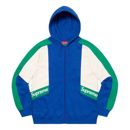Supreme SS20 Week 3 Color Blocked Zip Up Hooded Sweatshirt SUP-SS20-366