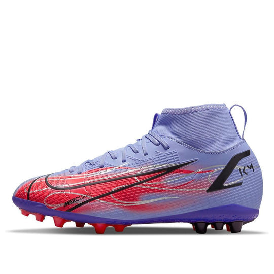 (GS) Nike Mercurial Superfly 8 Academy KM AG High-Top Soccer Shoes 'Purple Orange' DB2675-506