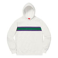 Supreme SS19 Chest Stripe Logo Hooded Sweatshirt White logo SUP-SS19-770