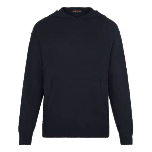 Men's LOUIS VUITTON SS21 Solid Color Pullover Navy Blue 1A7XPP