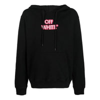 Off-White Slogan Print Logo Hoodie 'Black' OMBB097F22FLE01110301030