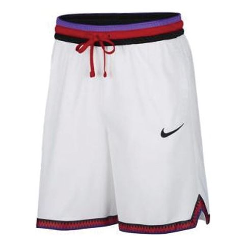 Nike Contrasting Colors Side Sports Basketball Shorts White AT3151-102