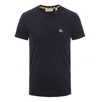 Men's Burberry SS21 Knight Logo Round Neck Short Sleeve Navy Blue 80277201