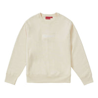 Supreme FW18 Box Logo Crewneck Natural Sweater 'Beige' SUP-FW18-1075