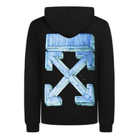 Off-White FW20 Arrows Printing Hooded Pullover Men Black OMBB037E20FLE0021045