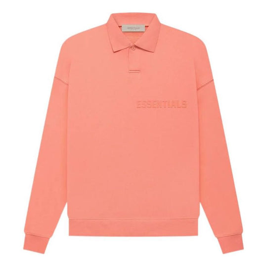 Fear of God Essentials FW22 LS Polo 'Coral' FOG-FW22-091