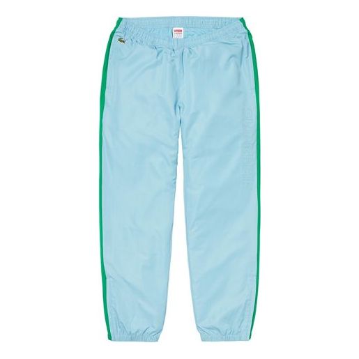 Supreme FW19 Week 5 x LACOSTE Track Pant Crossover waterproof Nylon Pants Unisex Blue SUP-FW19-551