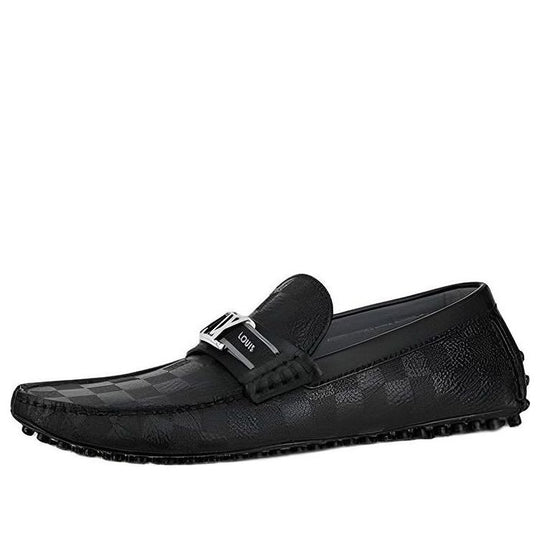 LOUIS VUITTON Hockenheim Moccasin Shoes 'Black' 1A8INL