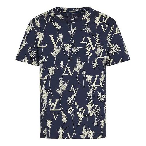 LOUIS VUITTON LV Leaf Discharge Wheat Ear Print For Men Navy 1A7X2Z