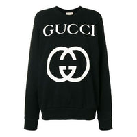 (WMNS) Gucci Interlocking G Oversized Crew Neck Sweater For Black 469250-X3Q25-1289