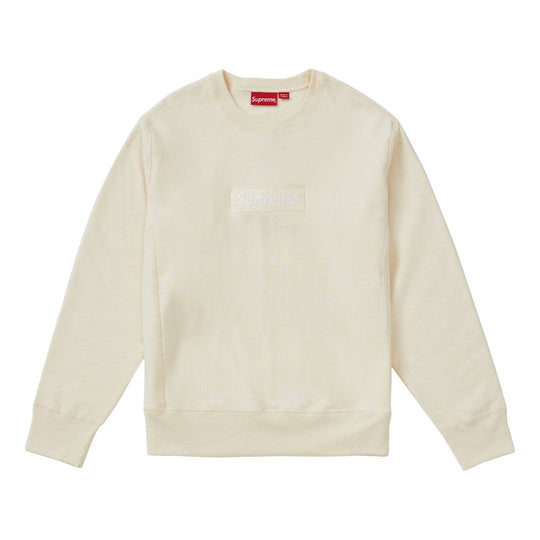 Supreme FW18 Box Logo Crewneck Natural  Sweatshirt 'Beige' SUP-FW18-1075