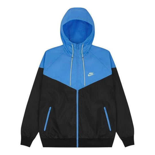 Nike Sportswear Windrunner Hooded Woven Jacket 'Blue Black' DA0002-014