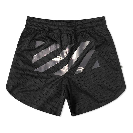 Off-White Caravaggio Arrow Mesh Track Shorts Black OMCI005S201010041088