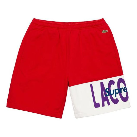 Supreme FW19 Week 5 x LACOSTE Logo Panel Sweatshort logo SUP-FW19-527