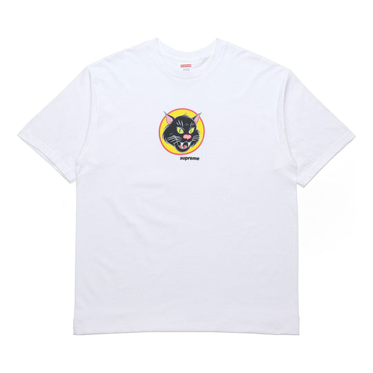 Supreme SS20 Week 1 Black Cat Tee Short Sleeve Unisex White SUP-SS20-317