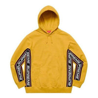 Supreme Text Rib Hooded Sweatshirt 'Yellow' SUP-FW19-351