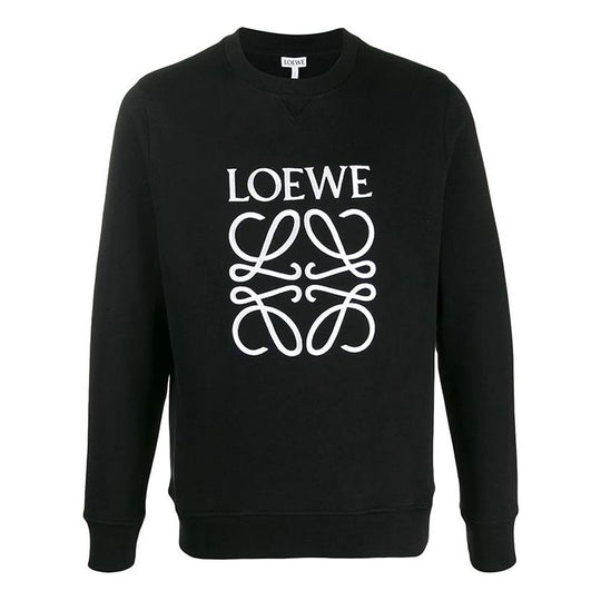 Men's LOEWE Brand Logo Printing Pullover Black H6109900CR-1100
