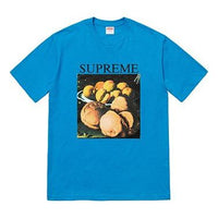 Supreme FW18 Still Life Tee Bright Blue Printing Short Sleeve Unisex SUP-FW18-023