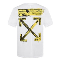 Off-White Gold Arrow Print Oversized Short-Sleeved OMAA038F191850100160