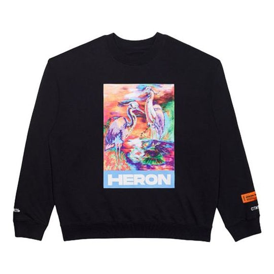 Men's HERON PRESTON Printing Pullover Black HMBA007S208960211088