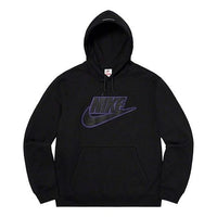 Supreme FW19 Week 14 Nike Leather Appliqu Hooded Sweatshirt 'Black' SUP-FW19-10721