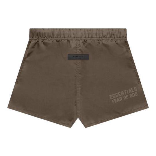 Fear of God Essentials FW22 Nylon Running Shorts Wood FOG-FW22-176