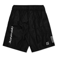 Men's Off-White C/O VIRGIL ABLOH Waist Logo Sports Shorts Black OMFA007R20G450291001