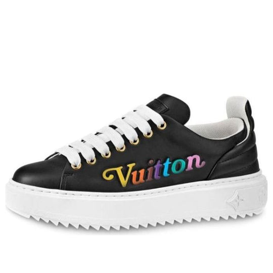 (WMNS) LOUIS VUITTON LV Time Out Vuitton Calfskin Sports Shoes Black 1A5C55