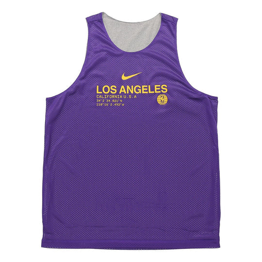 Nike NBA Los Angeles Lakers Reversible Basketball Jersey/Vest Gray Purple CN0717-504