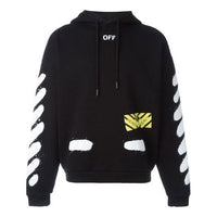 Off-White Graffiti Stripe Hoodec Fleece Men Black OMBB009S171920231001