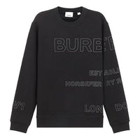 Burberry Horseferry Print Cotton Round Neck Sports Pullover Sweater For Men Black 80375531