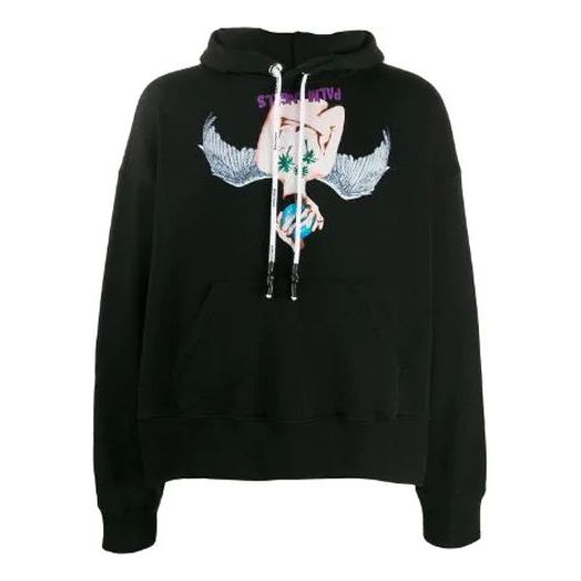 Men's PALM ANGELS Angel Pattern Printing Black PMBB058F196310321088