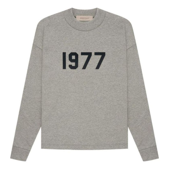 Fear of God Essentials SS22 Long Sleeve Tee Dark Oatmeal 1977 FOG-SS22-926