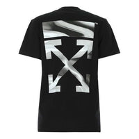 (WMNS) Off-White SS21 Arrows Pattern Logo Printing Short Sleeve Black T-Shirt OWAA049R21JER0011009