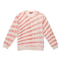 Supreme SS20 Week 1 Radial Crewneck Logo Full Print Round Neck Unisex Pink SUP-SS20-100