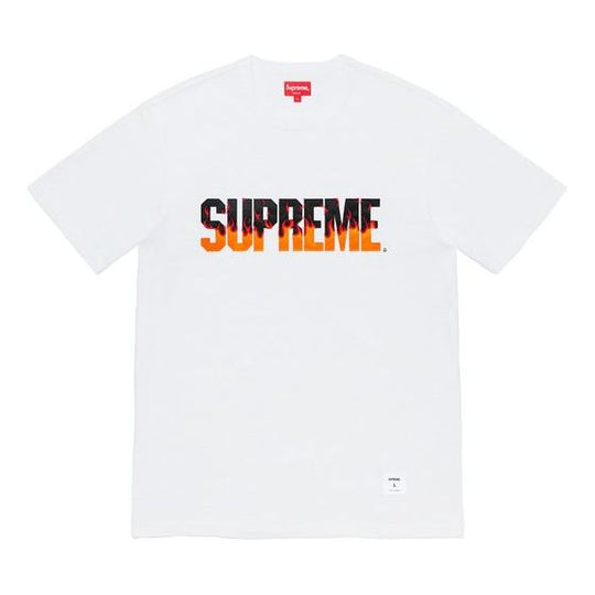 Supreme FW19 Week 1 Flame SS Top Logo Tee SUP-FW19-023