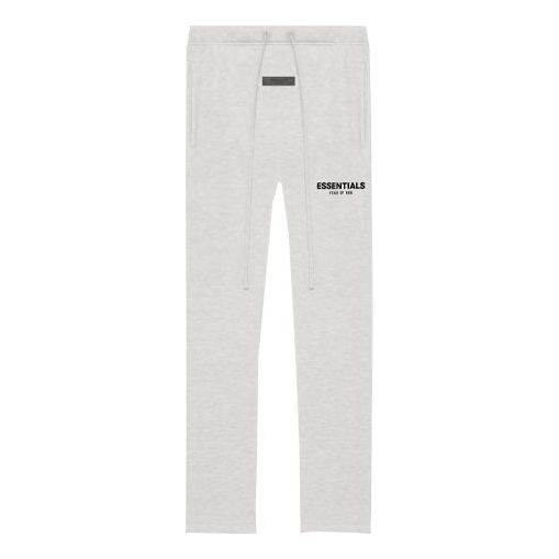 Fear of God Essentials SS22 Relaxed Sweatpants Light Oatmeal Logo FOG-SS22-604