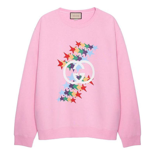 Gucci Fw21 Rainbow Stars Crewneck Sweatshirt 'Pink' 626990-XJDNK-5904