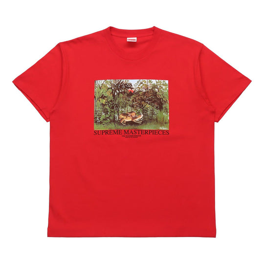 Supreme SS20 Week 1 Masterpieces Tee landscape Printing Short Sleeve Unisex Red SUP-SS20-328