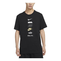 Nike Sportswear Multi Logo T-Shirt 'Black' DZ2876-010