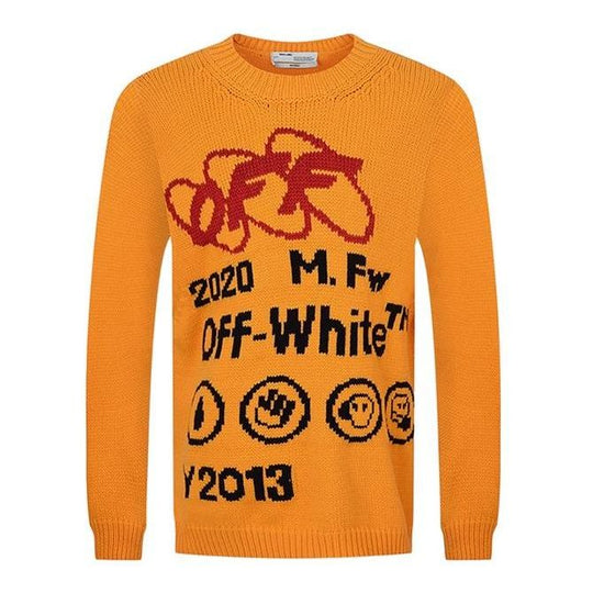 Off-White Industrial Y013 Knit Crewneck Tee 'Yellow' OMHE032F19E370166010