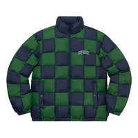 Supreme FW19 Week 17 Checkerboard Puffy Jacket 'Blue Green' SUP-FW19-10892