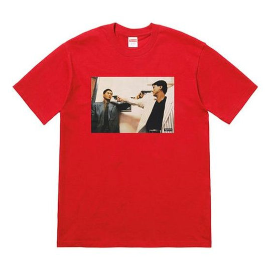 Supreme FW18 The Killer Trust Tee Red Bloody Twins Chow Yun Fat Printing Short Sleeve Unisex SUP-FW18-673