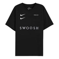 Nike Sportswear Swoosh Chest Sports Round Neck Short Sleeve Black DH0030-010