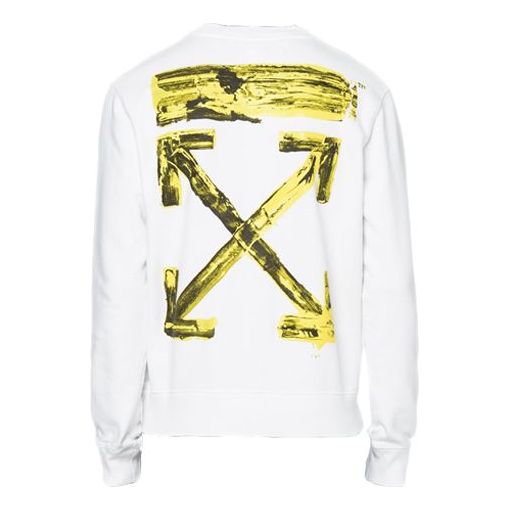 Off-White C/O Virgil Abloh Men'S White Acrylic Arrows Sweatshirt OMBA025F19E300100160