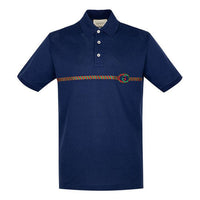 Gucci Logo-embroidered polo shirt 'Navy' 598957-XJB0V-4684